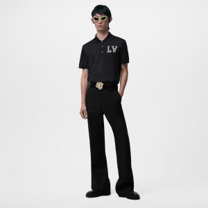 LOUIS VUITTON コットンピケポロウィズエンブロイダードLVパッチ