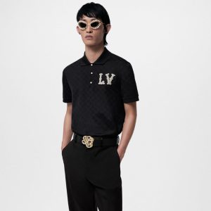 LOUIS VUITTON コットンピケポロウィズエンブロイダードLVパッチ