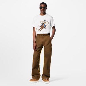 LOUIS VUITTON 刺繍入りコットンTシャツ