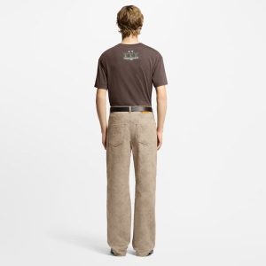 LOUIS VUITTON ウォッシュドエンベリッシュド コットンTシャツ