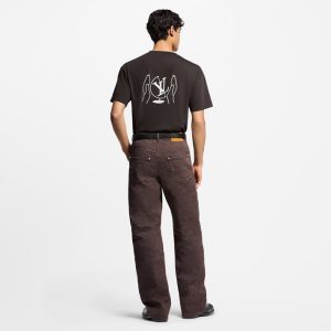 LOUIS VUITTON ウォッシュドプリンテッド コットンTシャツ