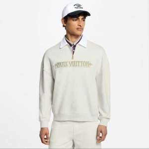 LOUIS VUITTON    エンベリッシュド ハーフジップ スウェットシャツ
