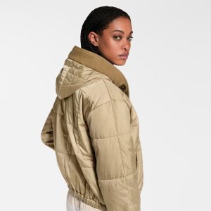 LOUIS VUITTON    耐裂性のあるキルティングフードジャケット  1AIAHR