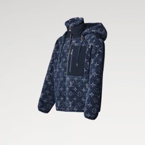 LOUIS VUITTON    デニムエフェクト モノグラムフリースジャケット  1AIQQZ