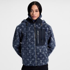 LOUIS VUITTON    デニムエフェクト モノグラムフリースジャケット  1AIQQZ
