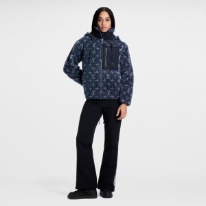 LOUIS VUITTON    デニムエフェクト モノグラムフリースジャケット  1AIQQZ