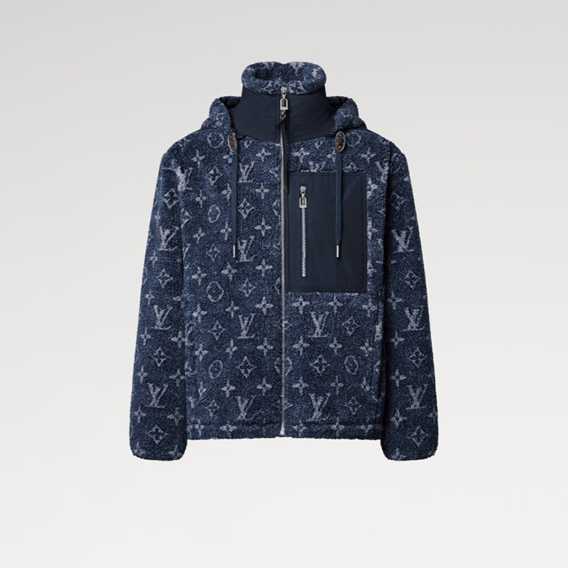 LOUIS VUITTON    デニムエフェクト モノグラムフリースジャケット  1AIQQZ