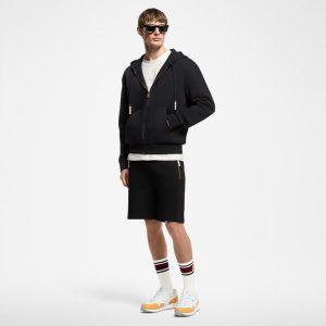 LOUIS VUITTON エンブロイダードジップジャージーフーディ