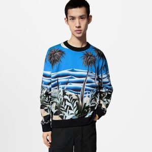 LOUIS VUITTON プリントテクニカルコットンスウェットシャツ