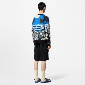 LOUIS VUITTON プリントテクニカルコットンスウェットシャツ