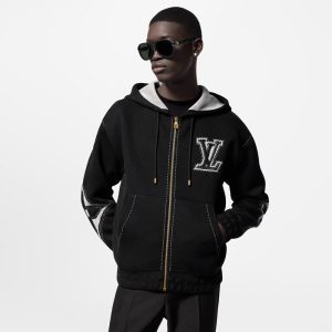 LOUIS VUITTON インターシャ ジップアップ コットン パーカー
