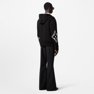 LOUIS VUITTON インターシャ ジップアップ コットン パーカー