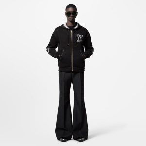 LOUIS VUITTON インターシャ ジップアップ コットン パーカー