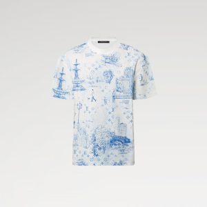 LOUIS VUITTON プリントコットンピケTシャツ