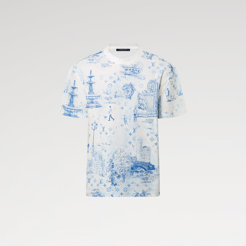 LOUIS VUITTON プリントコットンピケTシャツ