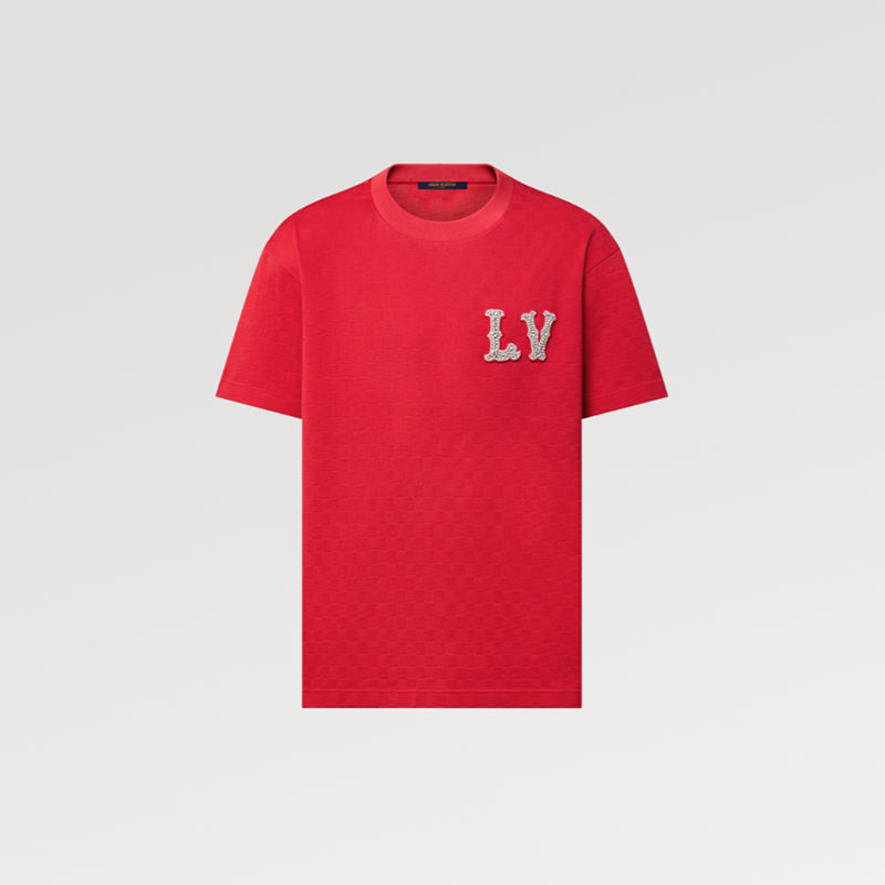 LOUIS VUITTON刺繍パッチ付きコットンピケTシャツ